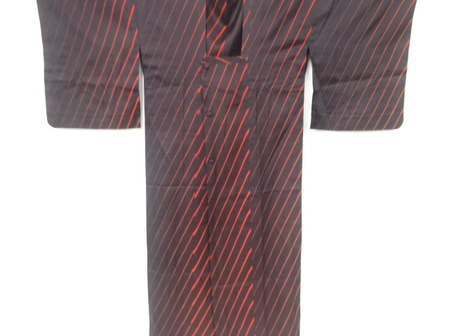 リサイクル　斜め縞模様織出し雨コート